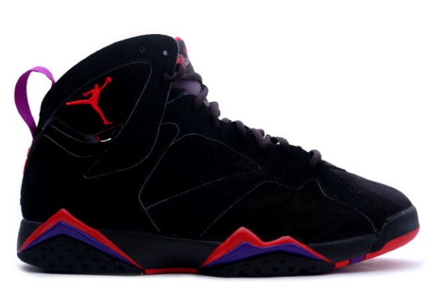 nike air jordan 7 retro black true red purple shoes - Click Image to Close