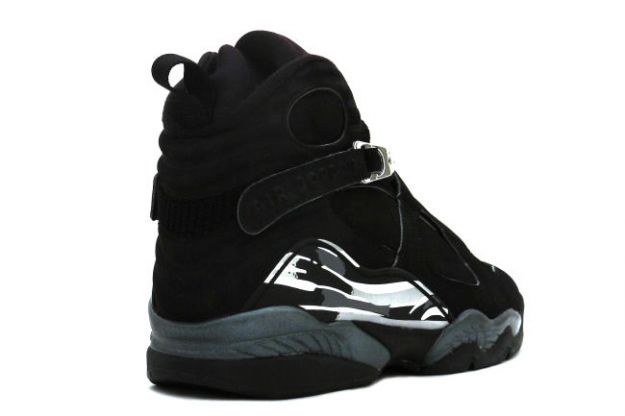 nike air jordan 8 retro black chrome silver shoes