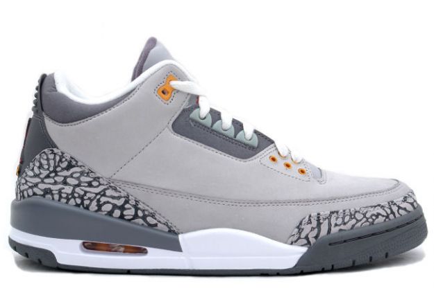 nike jordan 3 retro silver sport red light graphite orange peel shoes - Click Image to Close