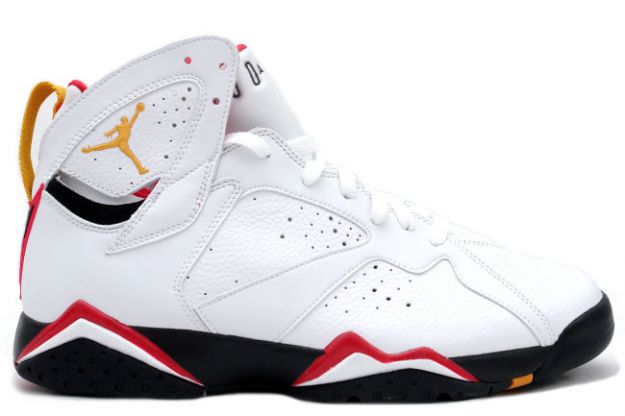 nike jordan 7 og cardinals white black cardinal red yellow shoes - Click Image to Close