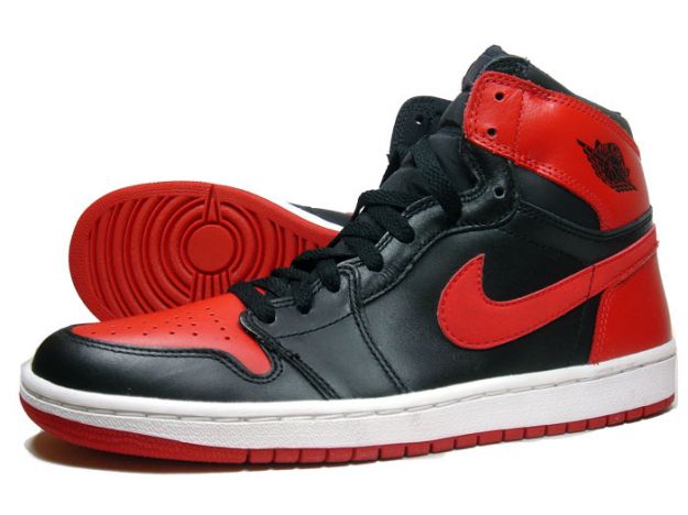 original nike jordan 1 black varsity red white shoes