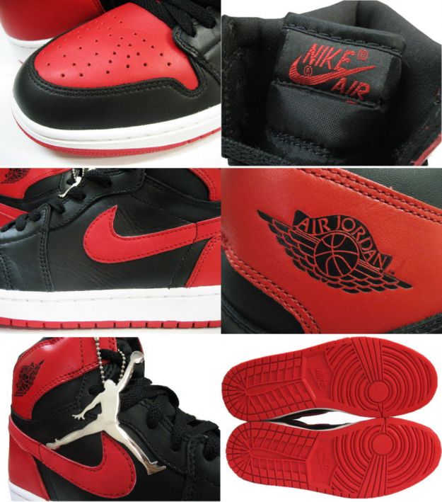 original nike jordan 1 black varsity red white shoes