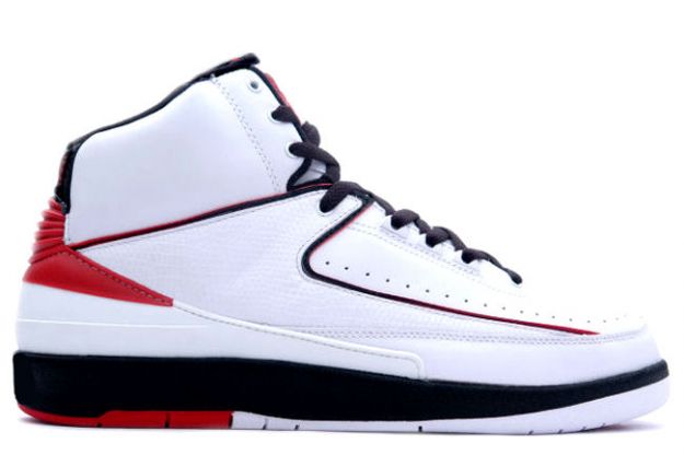 original nike jordan 2 retro white varsity red black shoes