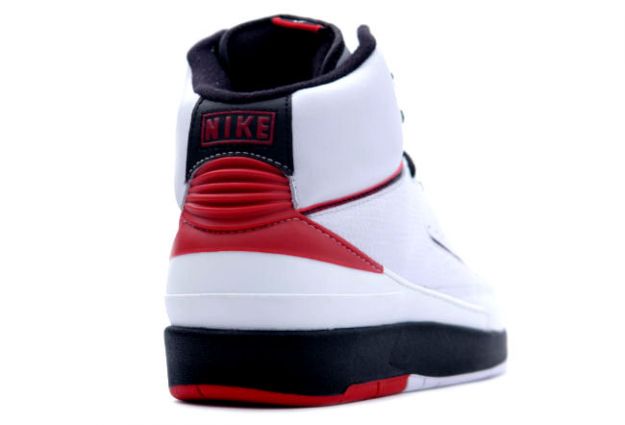 original nike jordan 2 retro white varsity red black shoes