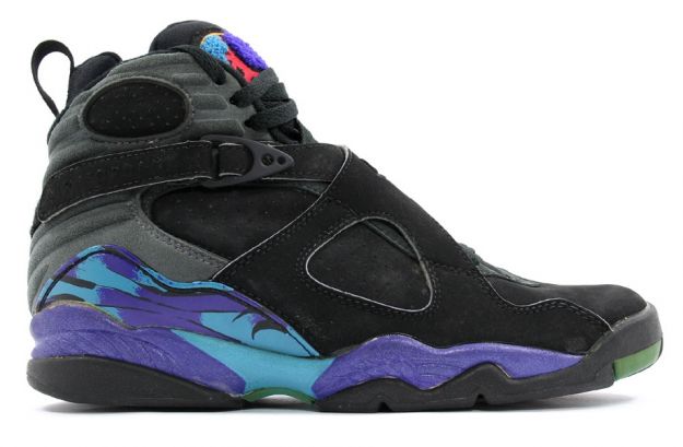 popular nike air jordan 8 og aquas black purple blue shoes