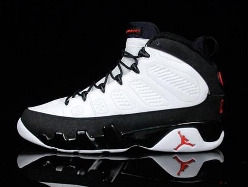 trendy nike air jordan 9 og white black true red shoes - Click Image to Close